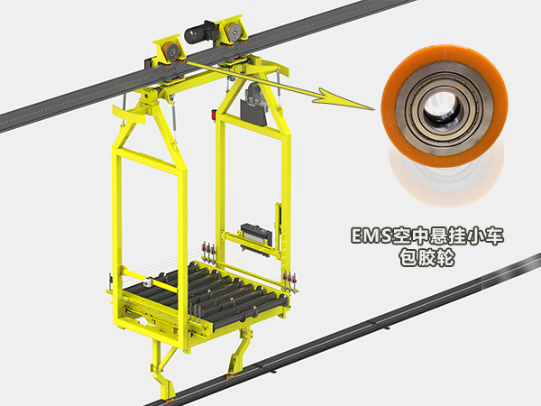 汽车总装线EMS小车包胶轮